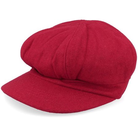 Sur la tête - Röd traditionalbeanie Keps - Wool Blend Baker Boy Cap Red Vega Cap @ Hatstore