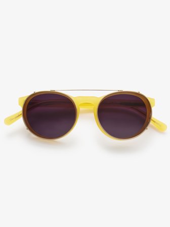 John Henric Men's Solbriller Mykonos, Guld clip-on Size Onesize