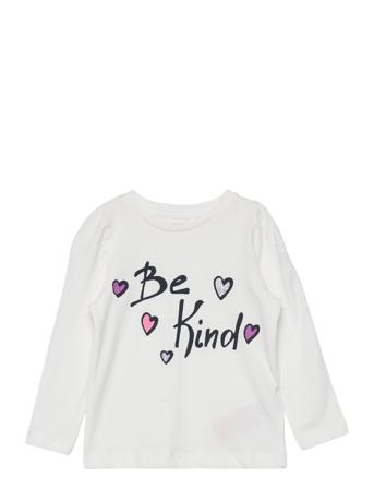 Nmfruia Ls Top Camp Langærmet T-shirt Hvid Name It