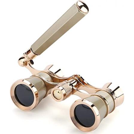 Opera kikare 3X25, Mini kikare kompakt lätt, wit