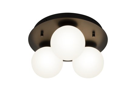 Aneta Lighting NICOSIA plafond 3-lys, bad, svart, 3 x G9, IP44
