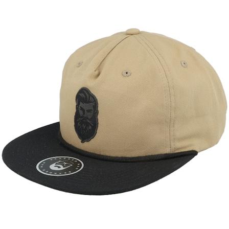 Bearded Man - Beige snapback Caps - Tough Beard Khaki/Khaki Rope 5-panel Snapback @ Hatstore