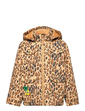 Leopard Quilted Jacket Outerwear Jackets & Coats Quilted Jackets Multi/mønstret Mini Rodini