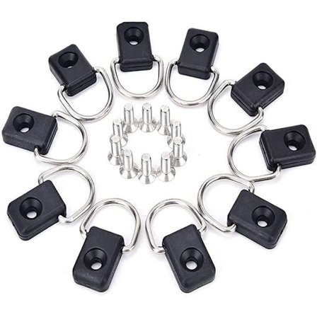 10 stk fiskeutstyr rigg D-ringer, kajakk rigg D-ringer,