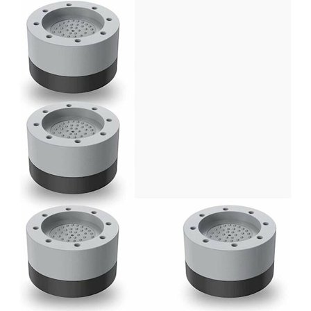 4 st gråa täckta 2,5 cm svarta kuddar 1,5 cm tvättmaskinsapparater kylskåp universella upphöjda fötter för hem, inomhus