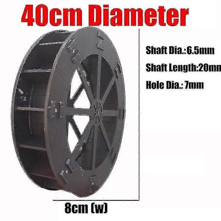 DIY Hage Plast Vannhjul 17cm 22cm 27cm 31cm 40cm Kina Fengshui Hjul Med Aksel Fjellhage Rennende Vann Drift Landskap