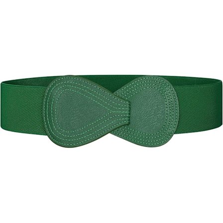 Breda elastiska damer bälte Stretchig klänningsbälte Mode 8-formad spänne midjebälte