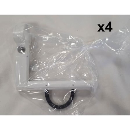 Papirholder - NORMBAU - CAVERE CARE - Sæt med 4 - Hvid - Aluminium - Anti-rul bremse