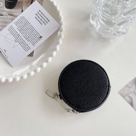 Kort lommebok myntveske SVART