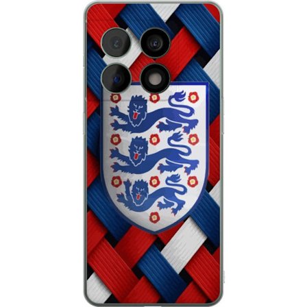 Yhteensopiva Puhelinkuori OnePlus OnePlus 10 Pro Graafinen Englanti-aihe heraldisilla leijonilla ja punaisella, valkoisella ja sinisellä punotulla ku