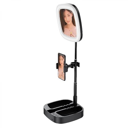 Uppladdningsbar sminklåda med fyllningsljus spegel - LED smink spegel med skrivbords fyllningsljus