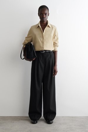 COS Women's Corduroy Shirt in Beige