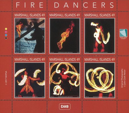 Marshall Øerne - Ilddans - Postfrisk miniark