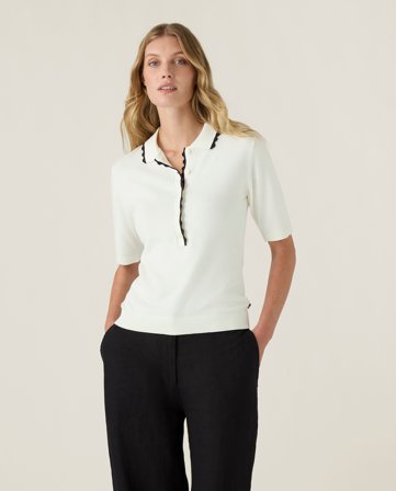 Lexington Short sleeve polo sweater, light blue