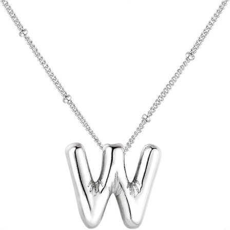 Bubble Bogstav Halskæde Ballon Initial Halskæder Til Kvinder Piger Fin Alfabet Vedhæng 14k Guldbelagt Puffy Navn Personlig Smykkegave