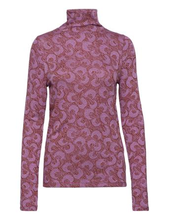 Rodebjer Kiena Moon Langærmet T-shirt Lilla RODEBJER