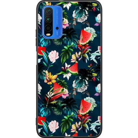 Xiaomi Redmi 9t Svart Skal Blommor