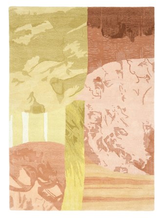 Ambra Vloerkleed - Roze/Geel 200X300 Wol, In Moderne Stijl