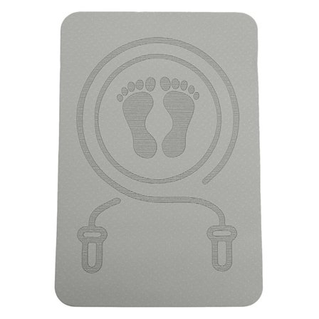 Multifunksjonell hoppetau matte, sportsmatte, hjemmetreningsmatte, hoppetau tilbehør (60X40X1cm, grå)