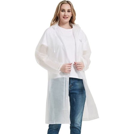 Gentagne voksne, Eva regnfrakker til mænd og kvinder. Hvid KLB