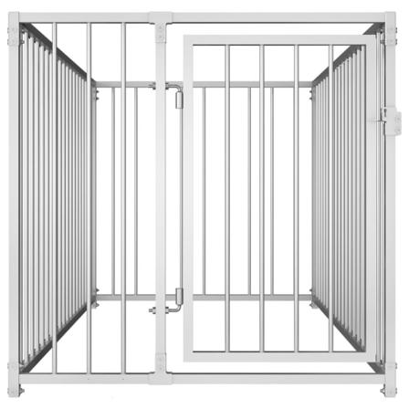 Vidaxl Hundgård För Utomhusbruk 100x200x100 Cm Silver