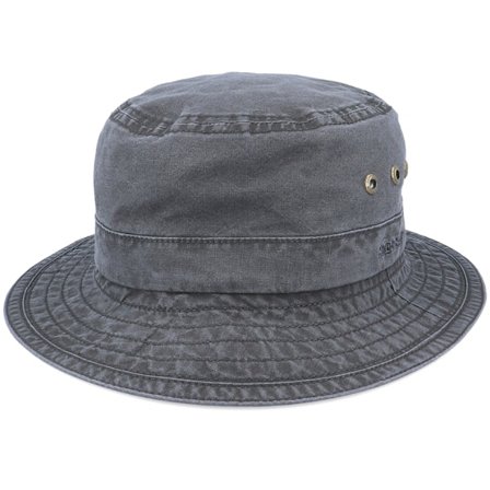 Stetson - Schwarz bucket Hut - Delave Organic Cotton Vintage Black Bucket @ Hatstore