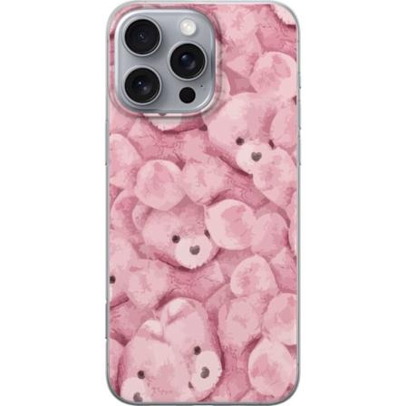 Apple iPhone 16 Pro Max Gjennomsiktig deksel Rosa Bamsen