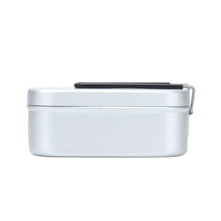 800 ml aluminium madkasse med låg, rektangulær bærbar madkasse til udendørs camping