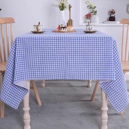 Rutete dynetrekk i bondgårdsstil 150x100 cm Kompatibelt med forskjellige merker