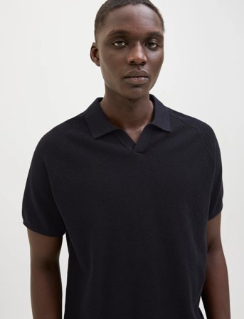 Jack & Jones Jjhill Knit Split Neck - Black - S