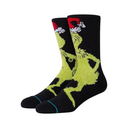 Unisex joulu Grinch Novelty -sukat Xmas Festival Hauskat pohkeen keskisukat aikuisille miehille, naisille A