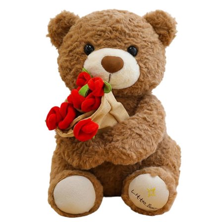 Valentinsbamse - 25 cm plys bamse - Bløde "Jeg elsker dig" gaver til hende og ham, romantiske gaver til kæreste - Sød bamse til Valentinsdag