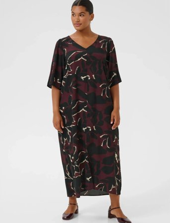 Kaffe Curve Kcmilana Dress - Brown - 52