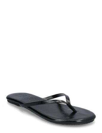 Biamexico Flip Flop Faux Leather Black Bianco