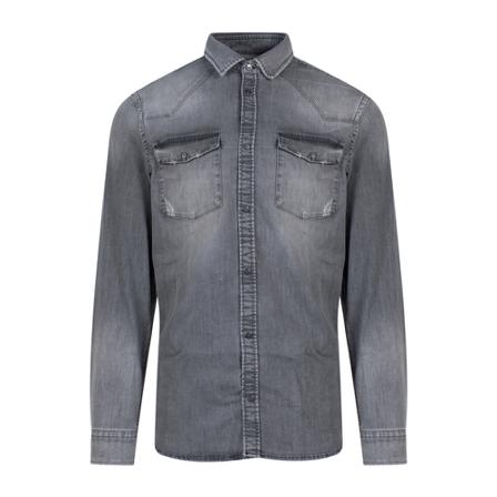 Dondup Shirt Grå, Herre Skjorter