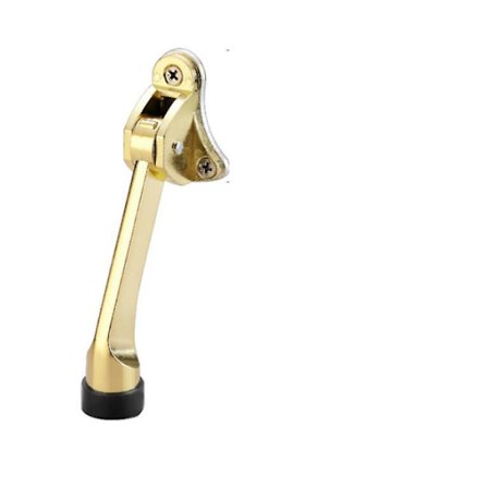 Kickdown dørstopper, zinklegering, fodbetjent dørstopper med håndtag