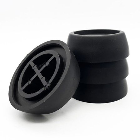 Vibrationsdämpare Tvättmaskin, 4-pack Tvättmaskin Stötdämpare, Fotdämpare, Ljudisolator, Extra Tjock Stötdämpare, Torktumlare, Svart