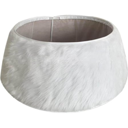 Joulukuusen pohjasuoja 60 cm pyöreä joulukuusen kaulus, valkoinen plyysi joulukuusen hame, uudelleenkäytettävä puukaulus talvijuhlaan jouluun 