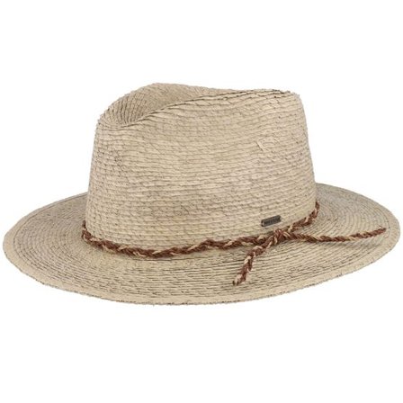 Brixton - Beige straw Hatt - Messer Western Fedora Sand Straw Hat @ Hatstore