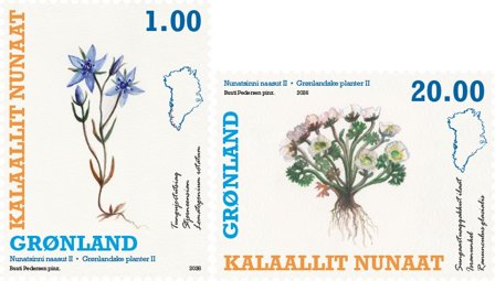 Grønland - Grønlandske planter - Postfrisk sæt 2v