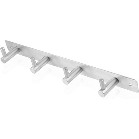 Efuturetime kylpyhuonekoukku, kylpytakki koukku 4 koukku teline, pyyhekoukku, KLB