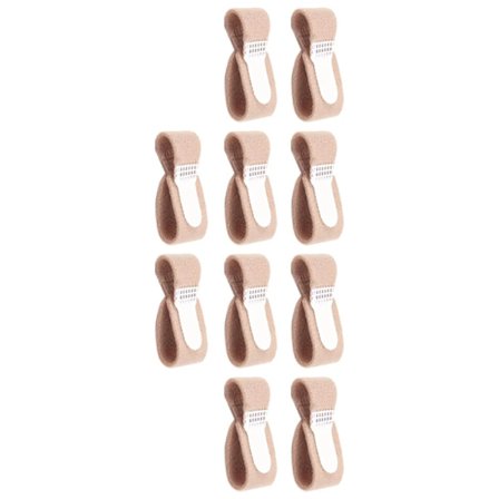10-pack Finger Buddy Wraps Fingerstöd Ärmar för Lilla Ring Mitten Index Daglig Vård Beige Kompression Tvättbar Justerbar