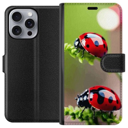 Apple iPhone 16 Pro Max Tegnebogsetui Nyckelpiga Insekt Lycka Symbol Naturmotiv Populärt Motiv