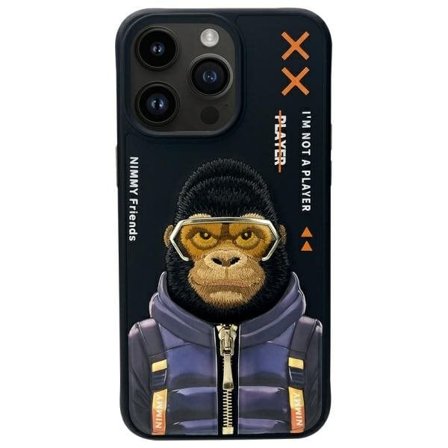 Nimmy Cool&Cute 2.0 Monkey Case för iPhone 15 Pro - Svart