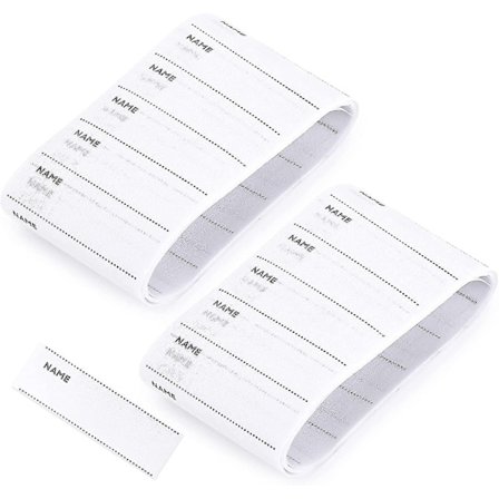 200 Navnelapper for klær, blanke navnelapper, vaskbare navnelapper for barn, skoleuniform, vevd stoff, personlig, skrivbar W
