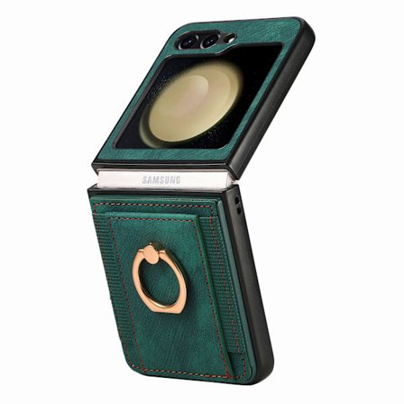 Samsung Galaxy Z Flip 5 - Ringhållare Stötsäkert Korthållarskal