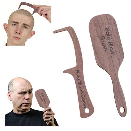 Sjov Skaldet Mands Kam Sjov Gag Gave Fars Dag Spøg Gave Hår