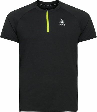 Odlo Men's The AXALP Half-Zip Running T-Shirt Men Short sleeved fitness sweater Black M