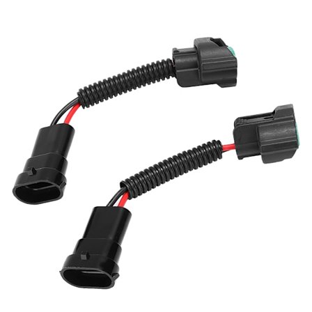 2 stk. H11 Pære Sokkel Adapter Hun Han Ledning Stik Sele Holder Bil Forlygte