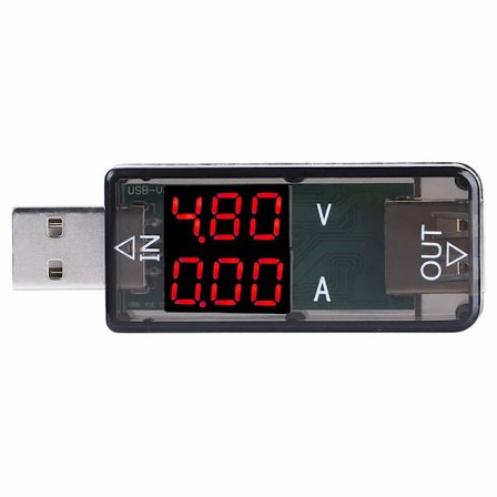 Usb-tester, fargemåler, fargeskjerm Voltmeter Ammeter Strømmåler Multimeter Lader USB-tester